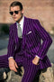 Dark Purple Pinstripe Suit - Gangster Suit - 1920's Suit