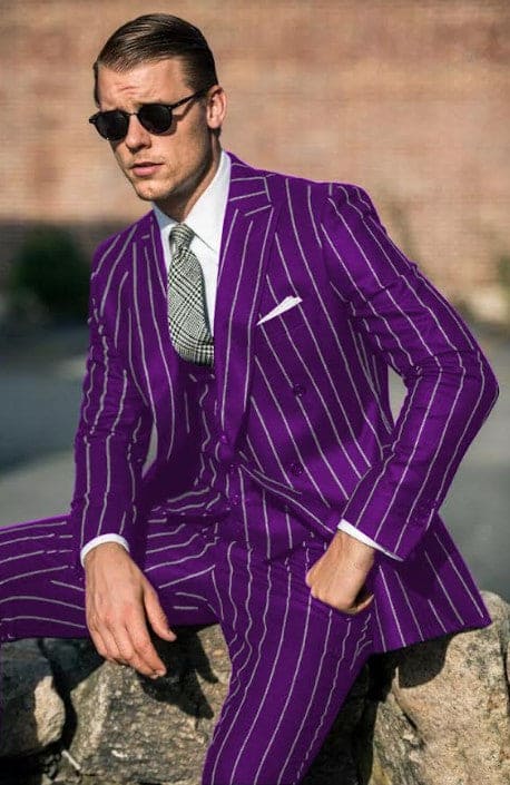 Mafia Outfit - Mobster Outfit - Italian costume - Purple Suit