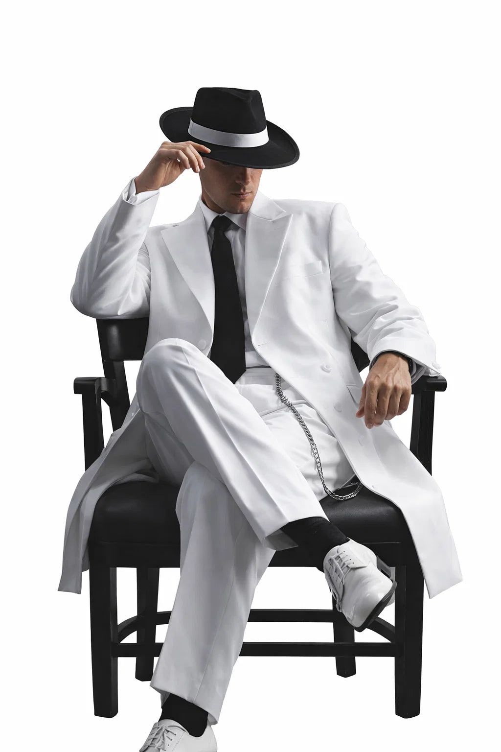 Gangster Suit - Mobster Suit - Mafia Suit For Mens Long Tuxedo Zoot White Suit
