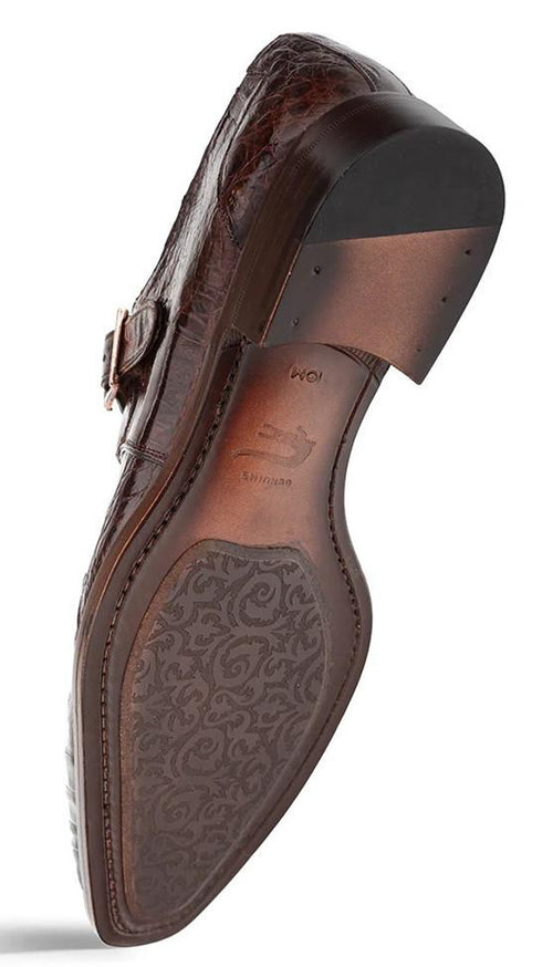 Mezlan Men's Gator Buckle Shoes Sport Brown Gigolo