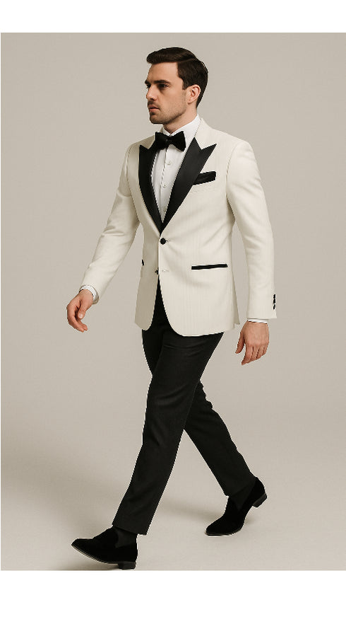 Black Gatsby Tuxedo – Classic 1920s-Inspired Men’s Formal Suit