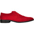 Mens Vegan Suede Wedding & Prom Wingtip Lace Up Dress Shoe in Red