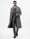 Houndstooth Overcoat - Black And White Checker And Cashmere Fabric Topcoat By Alberto Nardoni