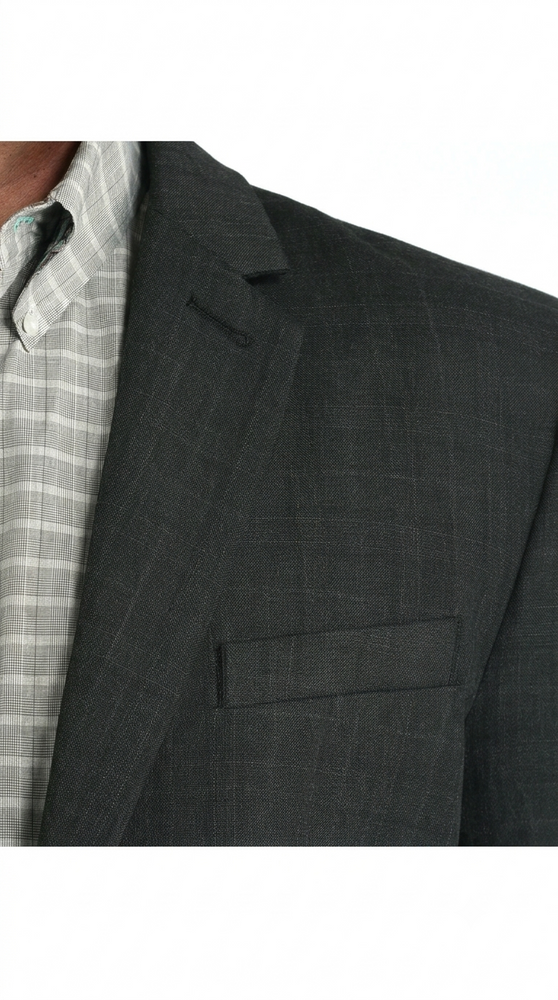 Cinch Men's Charcoal Grey Western Suit Jacket with Paisley Lining