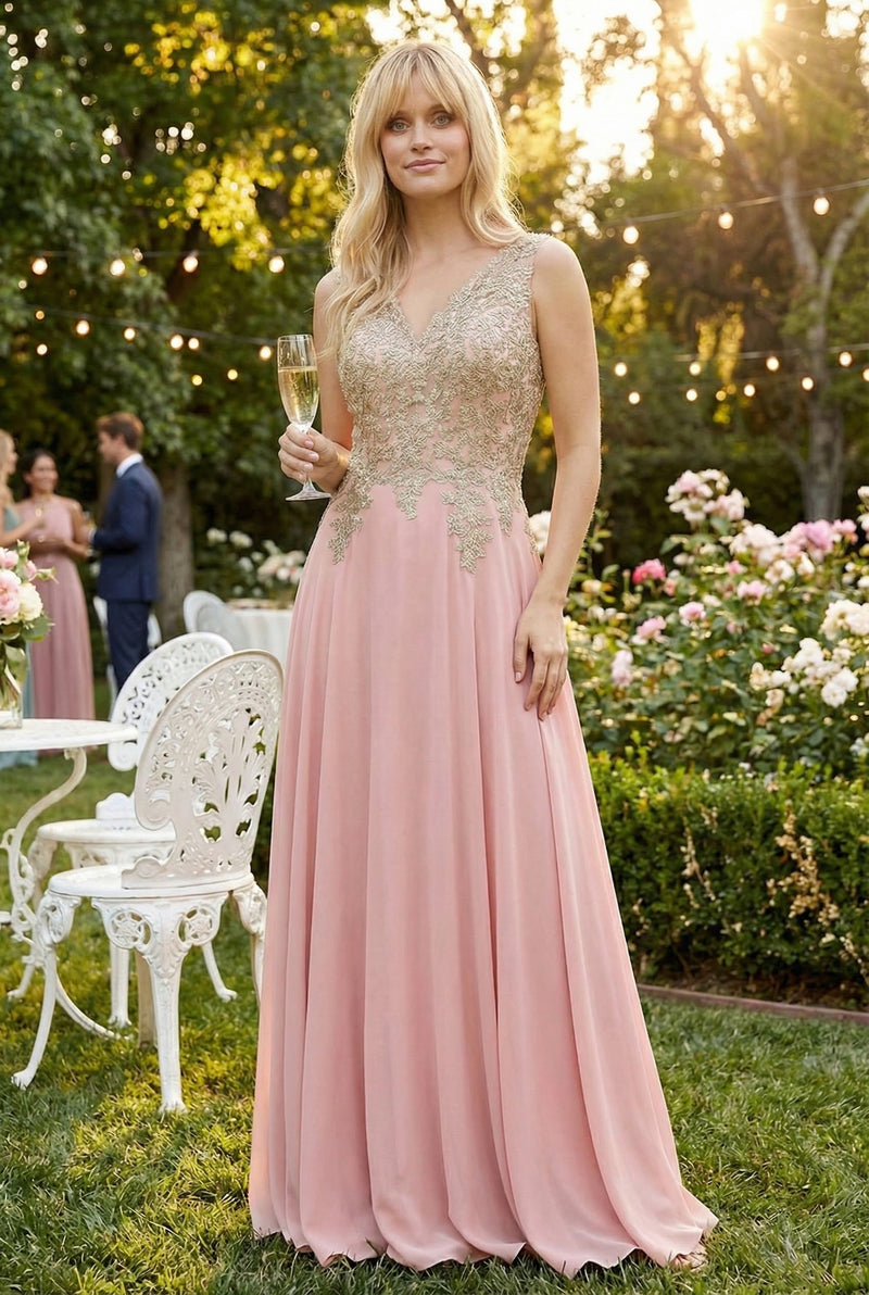 Eva USA 5233 Long Mother of the Bride Chiffon Formal Dress