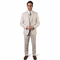 Mens Ticket Pocket Peak Lapel Double breasted Vest 100% Wool Tom Ford Style Modern Fit in Color "Tan" By Statement