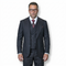Mens Ticket Pocket Peak Lapel Double breasted Vest 100% Wool Tom Ford Style Modern Fit in Color "Black" By Statement