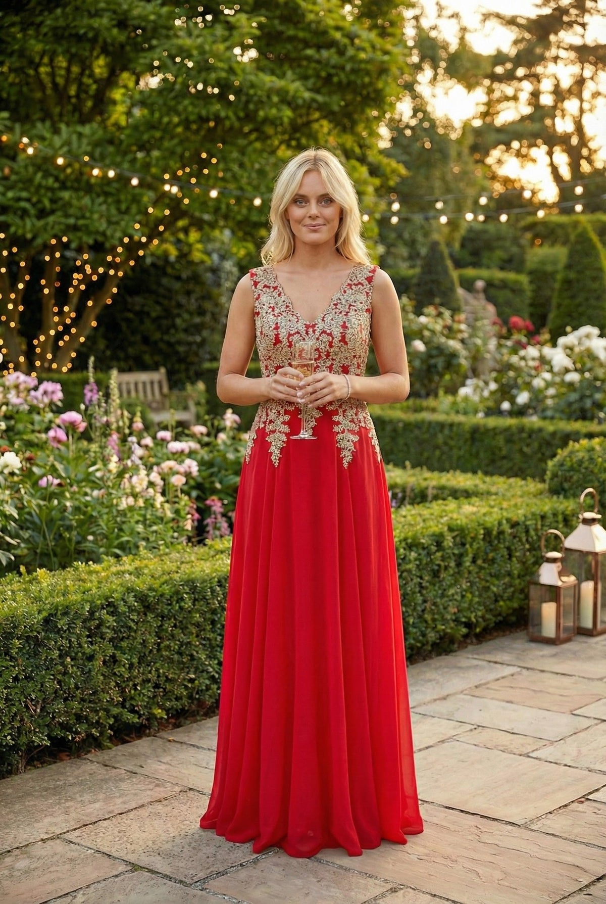 Eva USA 5233 Long Mother of the Bride Chiffon Formal Dress