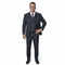 Mens Ticket Pocket Peak Lapel Double breasted Vest 100% Wool Tom Ford Style Modern Fit in Color "Black" By Statement