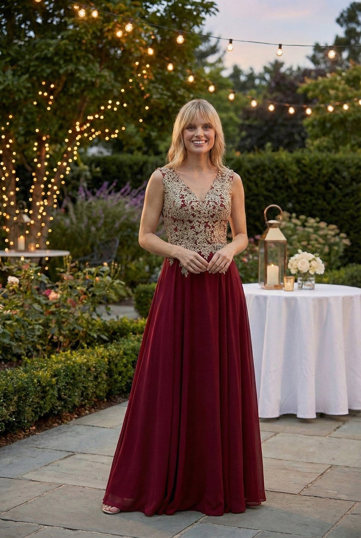 Eva USA 5233 Long Mother of the Bride Chiffon Formal Dress