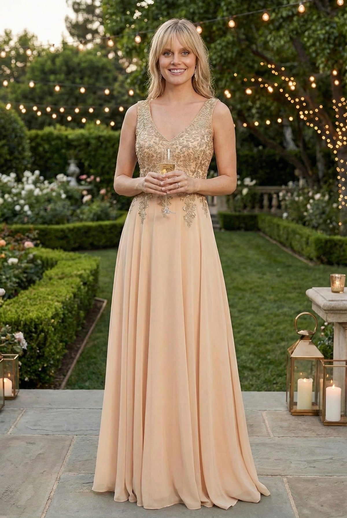 Eva USA 5233 Long Mother of the Bride Chiffon Formal Dress