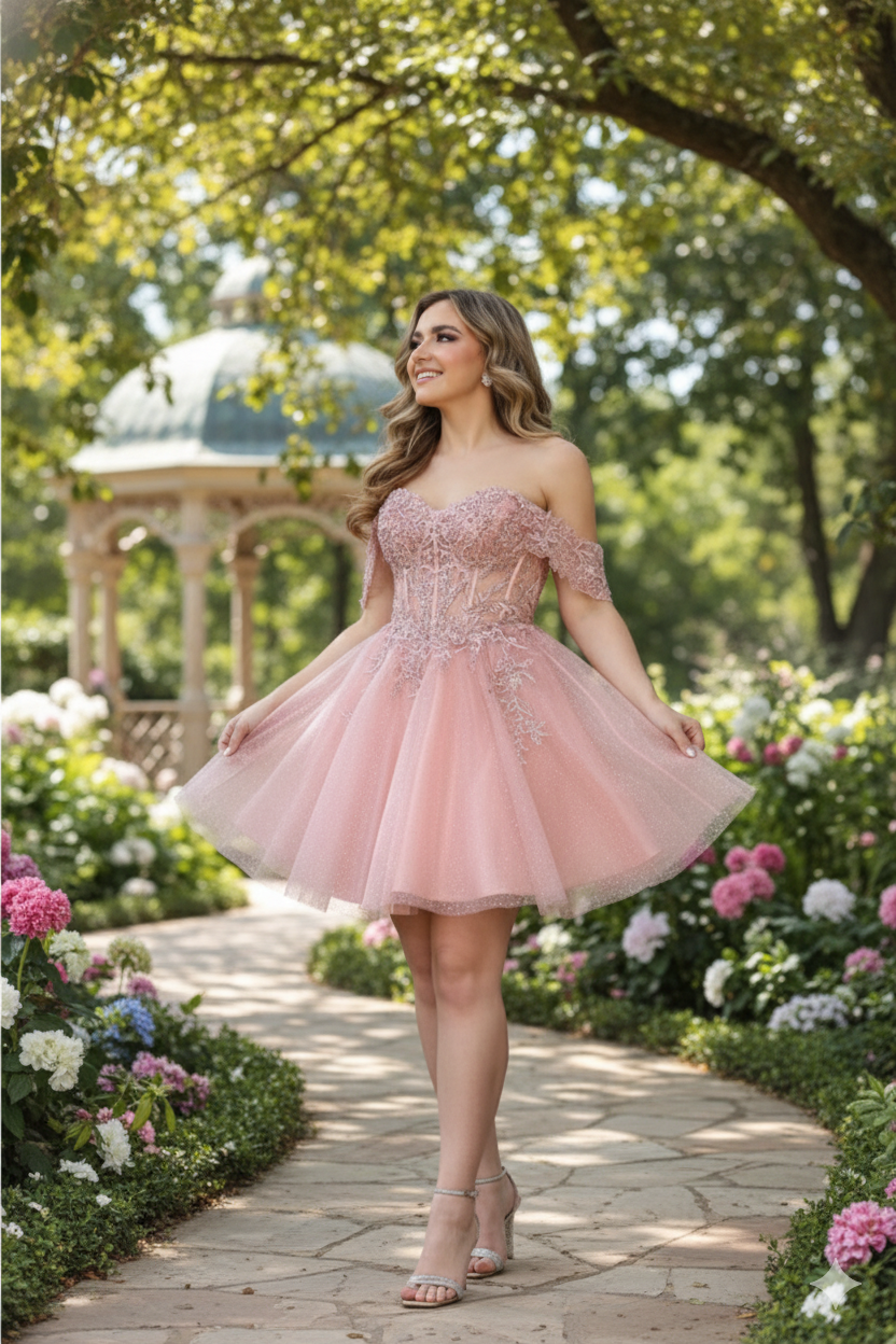 Dama Dresses for Quinceanera in Rose Gold Style MQ2080 Quince Outfit