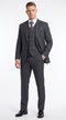 Men's Charcoal Grey Bold Pinstripe 3-Piece Gangster Suit – 2 Button Vested 1920s Vintage Classic Formal Suit