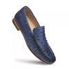 Mezlan Jean Men's Genuine Ostrich Moccasin – Exotic Handsewn Slip-On Dress Shoe