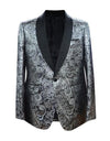 White And Silver Prom Suit - White Wedding Tuxedo - AlbertoNardoniStore