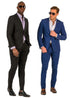 Stretch Fabric Suits - Slim Fit Suit in Color Black - Giovanni Testi 2 button stretch Black Travel Suit GTRVL2N-01 BLACK