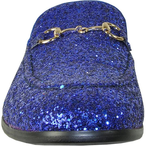 Mens Modern Glitter Sequin Prom Tuxedo Loafer in Royal Blue