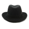 Mens Classic Gangster Godfather Wool Dress Hat in Black
