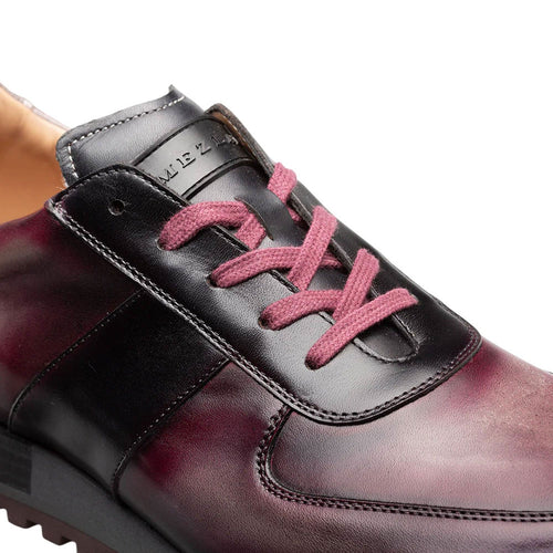 Mezlan Men’s Latini Graphite Multi-Tone Sneakers – Genuine Calfskin Leather Trainers | Handmade in Spain