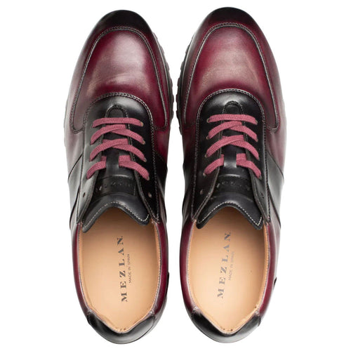 Mezlan Men’s Latini Graphite Multi-Tone Sneakers – Genuine Calfskin Leather Trainers | Handmade in Spain