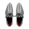 Marco Di Milano Cancun Men's Shoes Gray Exotic Hornback Crocodile Skin Derby Oxfords