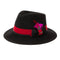 Men's Classic Two Tone Fedora Dress Hat in Black & Red