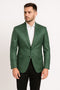 Mens Green Paisley Tuxedo Jacket â€“ Slim Fit Embossed Formal Blazer for Weddings and Special Events in Soft velvet Fabric With Black Pants