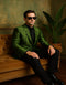 Men's Green Paisley Tuxedo Blazer â€“ Luxury Slim Fit Dinner Jacket for Formal Events