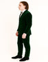 Men’s Emerald Green Velvet Suit – Slim Fit Tuxedo for Weddings, Prom, and Carpet Events