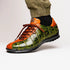 Marco Di Milano Saulo Men's Shoes Green & Cognac Exotic Ostich / Alligator Casual Sneakers