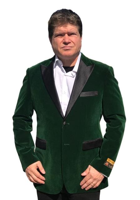 Mens Green Color Big and Tall Blazer