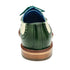 Men's Belvedere Sesto Italian Calf & Ostrich Quill Wingtip Dress Shoe In Green & White