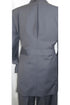 Mens 4 Button Double Breasted Vest Suit in Grey