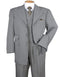 Mens Double Button Vested Fashion Zoot Grey Suit