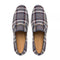 Mezlan Knighton Grey Plaid Fabric Apron Toe Moccasin