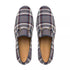 Mezlan Knighton Grey Plaid Fabric Apron Toe Moccasin