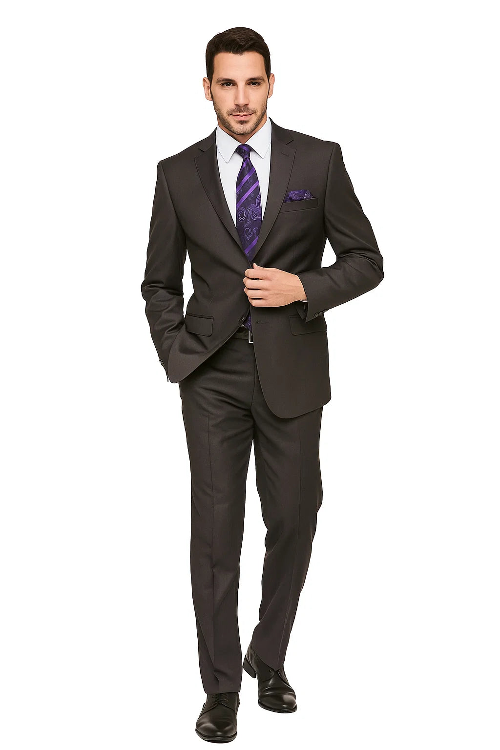 Grey Modern Fit Suit for Men