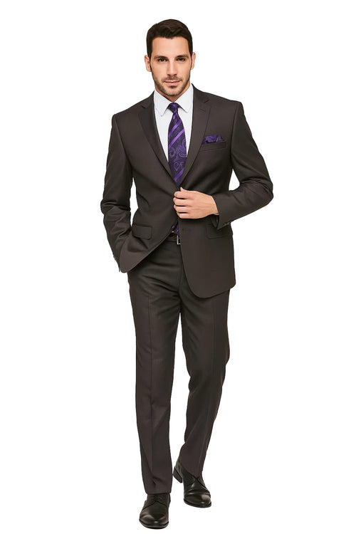 Grey Modern Fit Suit for Men