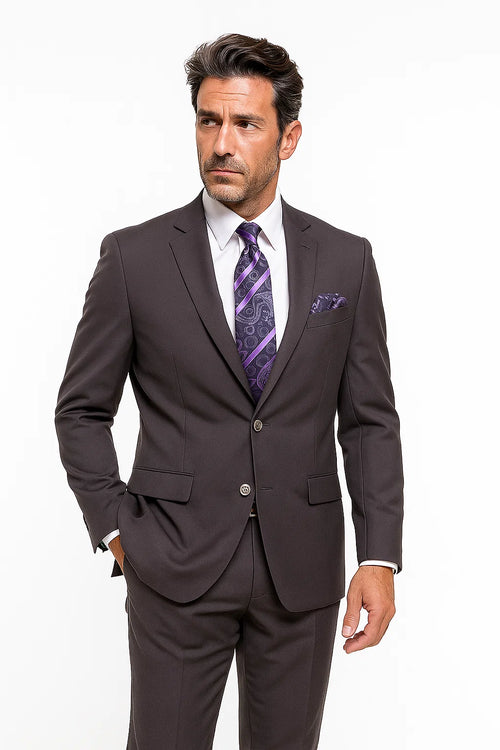 Grey Modern Fit Suit for Men