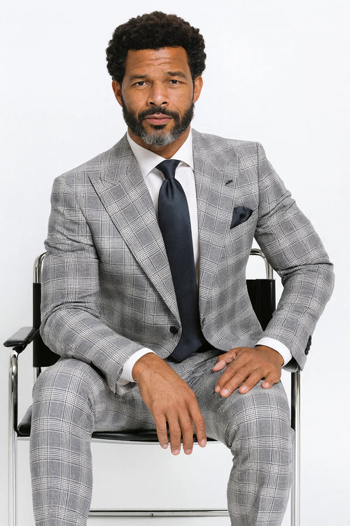 Grey Plaid Suit