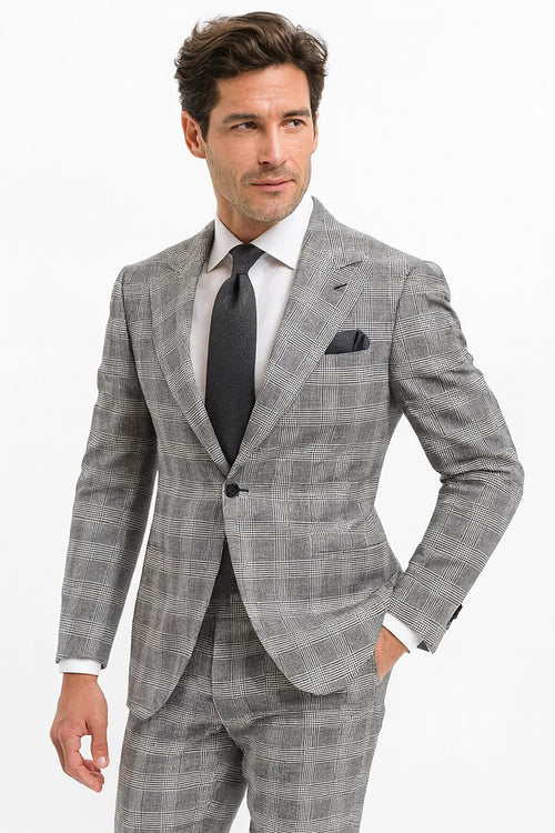 Grey Plaid Suit