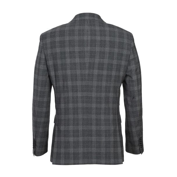 Wool Stretch Double Breasted Slim Fit Grey