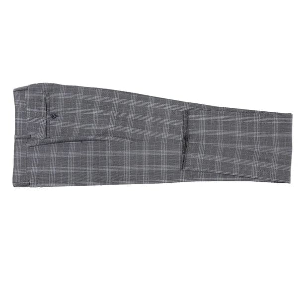 Wool Stretch Double Breasted Slim Fit Grey
