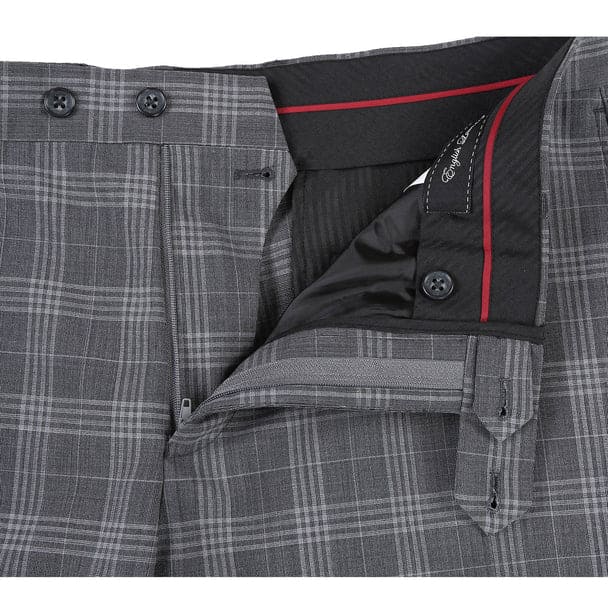 Wool Stretch Double Breasted Slim Fit Grey