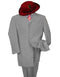 Mens 2PC Classic Long Fashion Zoot Grey Suit