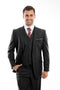 Black Wool Modern Fit 3 Piece 2 Button Suit