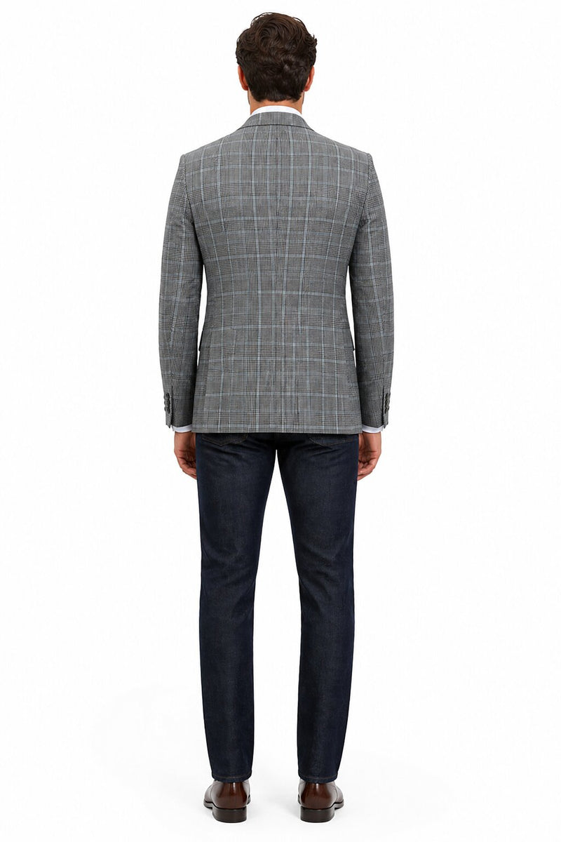 Stacy Adams Men's Hybrid Fit Sport Coat - Windowpane Plaid