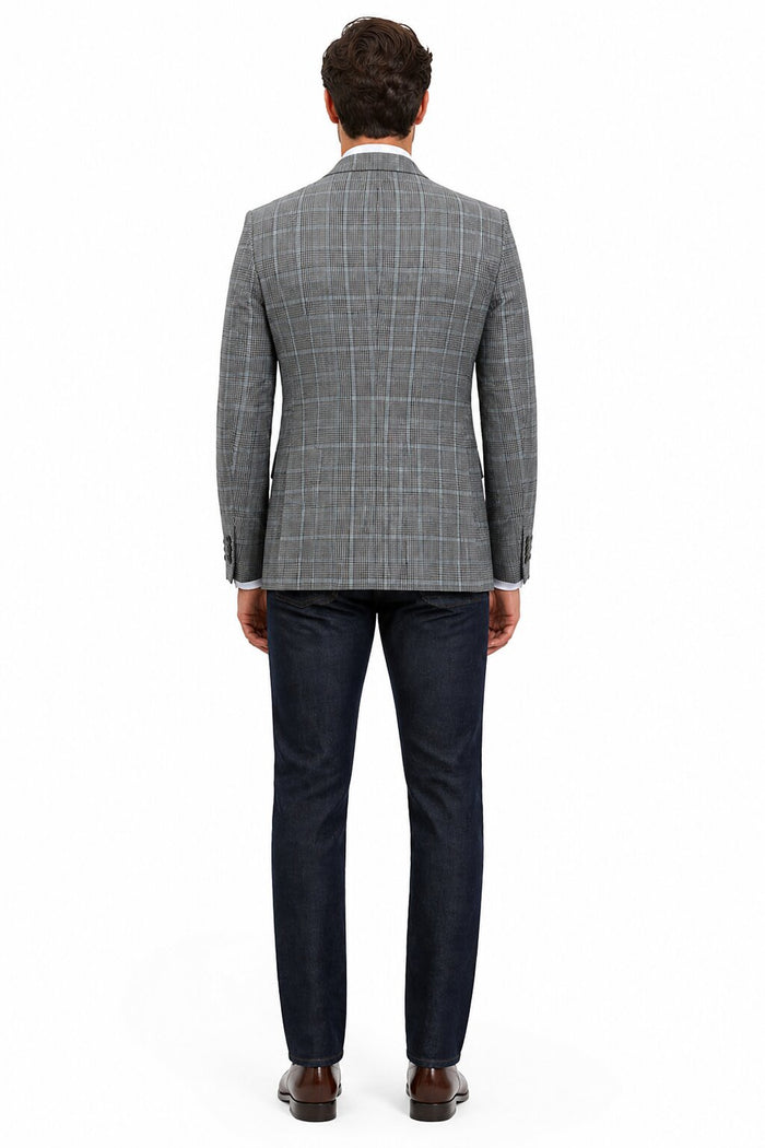 Stacy Adams Men's Hybrid Fit Sport Coat - Windowpane Plaid