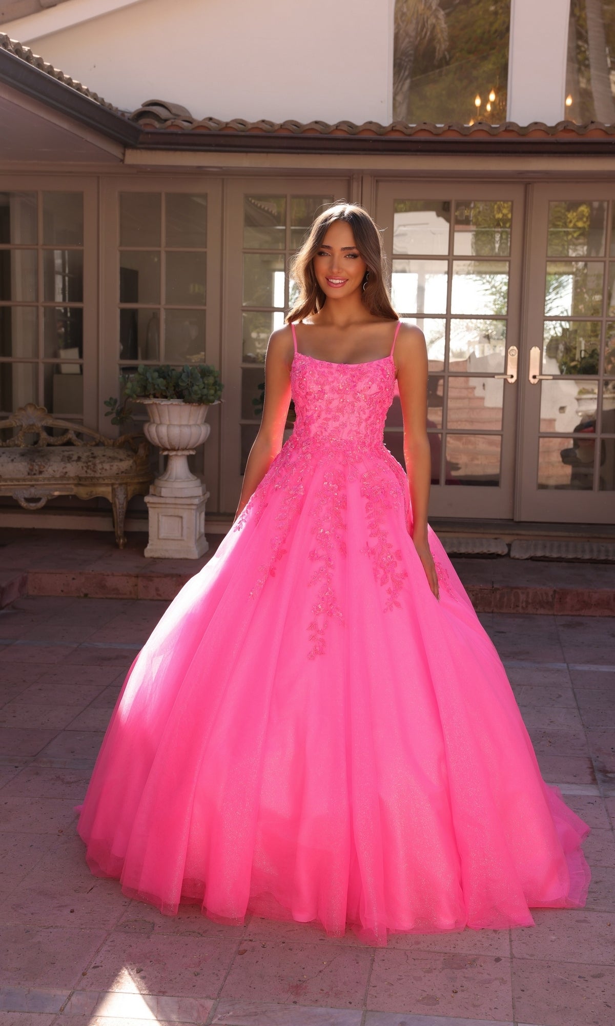 Nox Anabel H1352 Off-the-Shoulder Quinceanera Dress Lace-Up Embroidered Ball Gown