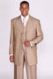 Mens Chain Stripe Long Vested Zoot Suit in Tan